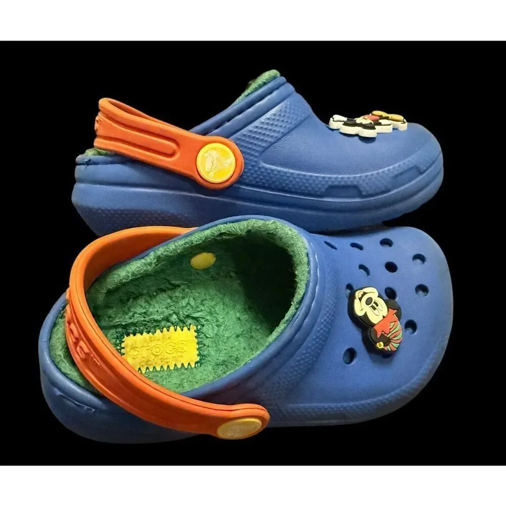Crocs Kids Classic Lined Clogs Little Kids Sz. 6 Summertime Mickey Mouse